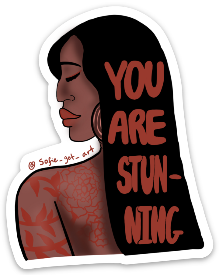 "You are stunning" (sticker)