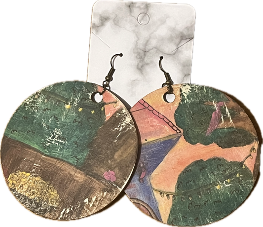 “New Orleans Birdhouse” (earrings)