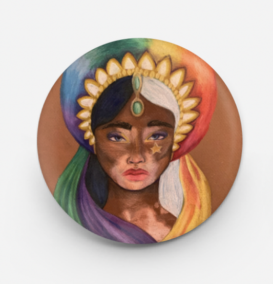 “Celestial Goddess,” (button)