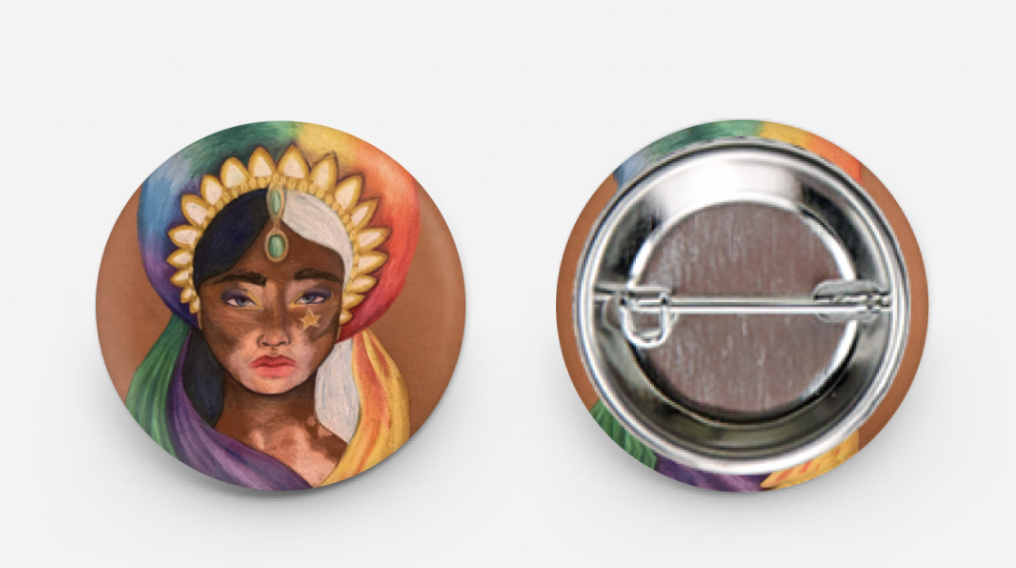 “Celestial Goddess,” (button)